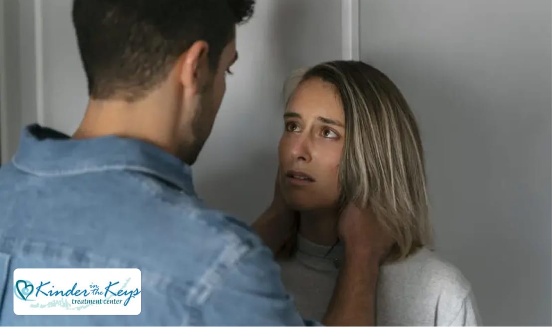 A man choking a woman, depicting narcissistic abuse and power imbalance in a toxic relationship.